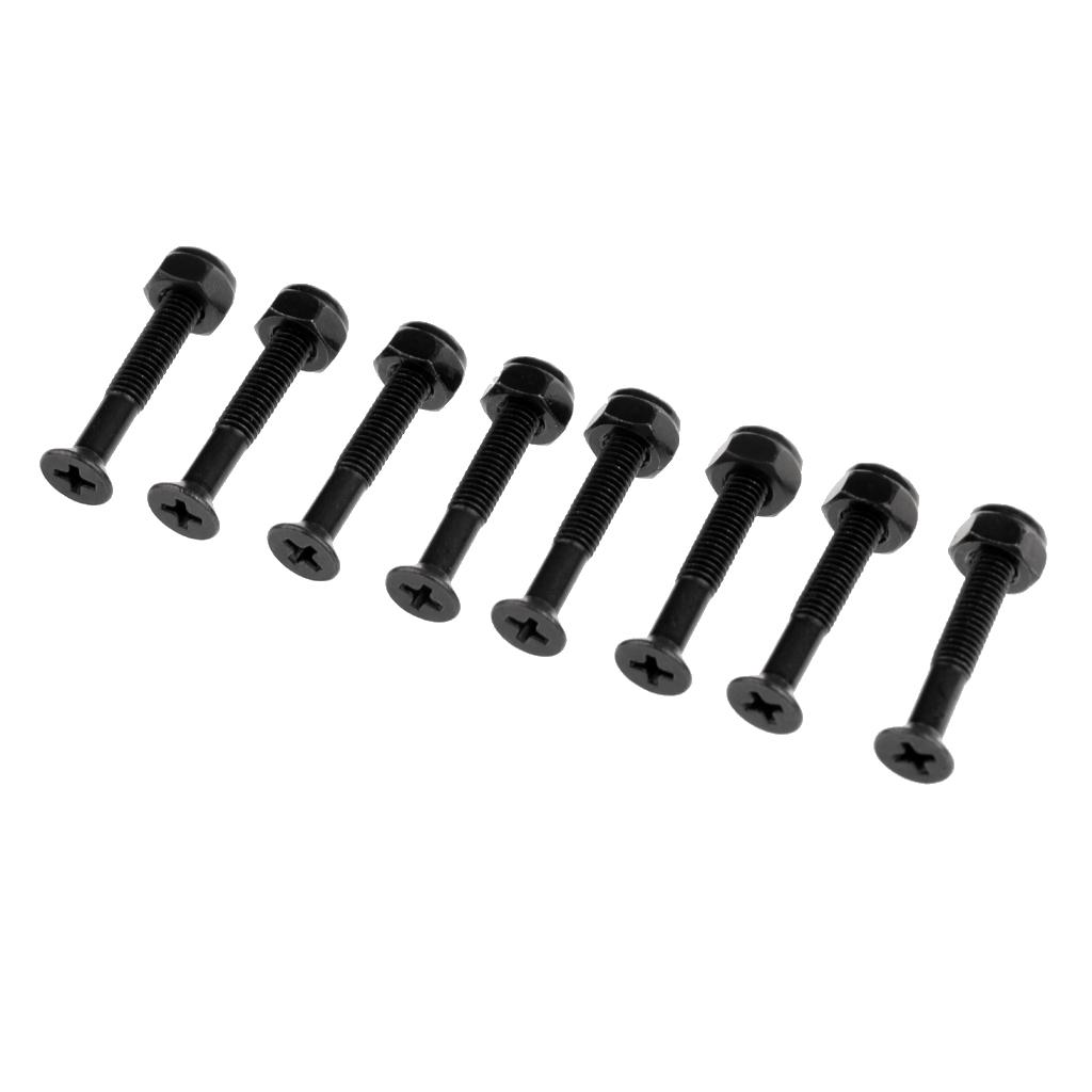 3x8pcs Replacement Skateboard Hardware Screw Set / Longboard Screws Nuts
