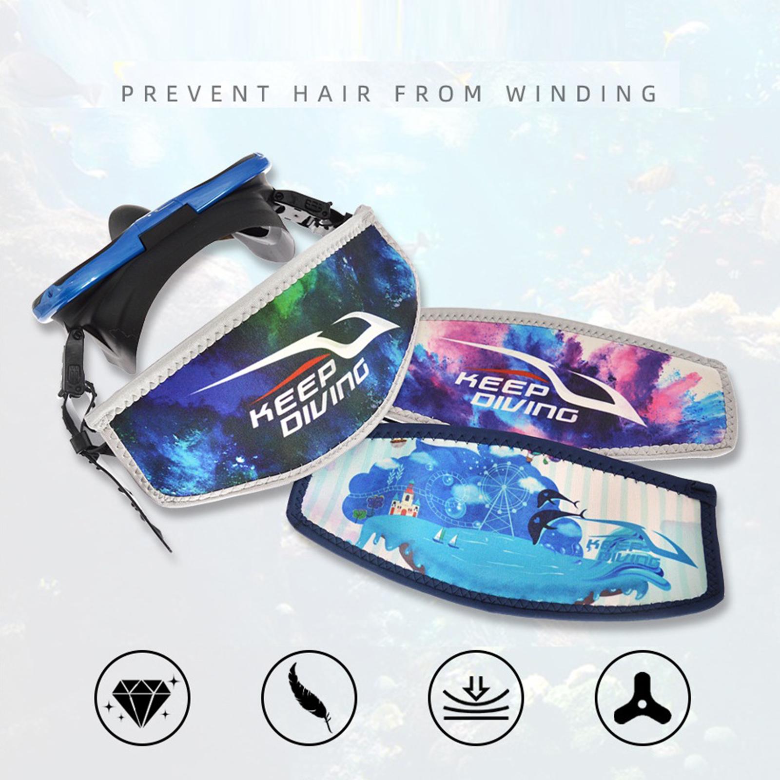 2xReplacement Padded Mask Strap Cover Scuba Diving Free Dive Pink Purple