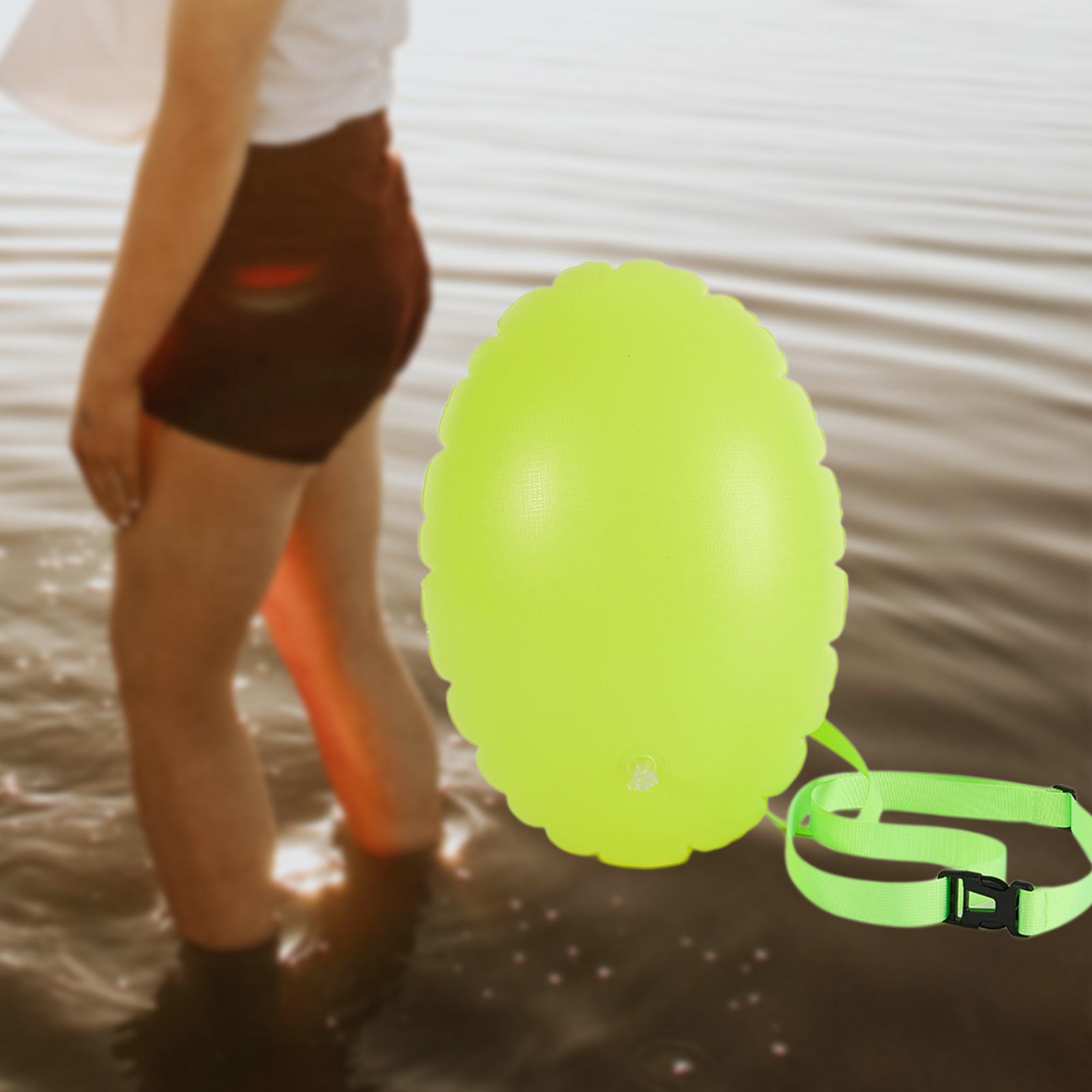 Safety Swim Buoy High Visible Swim Safety Float for Kayaking Outdoor Rafting Green