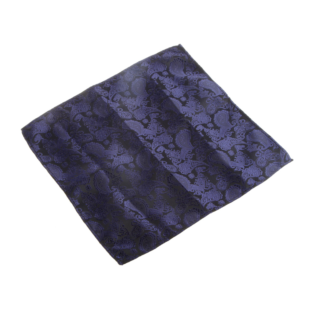 Men Peiris Pattern Square Hankie Hanky Handkerchief Loyal Blue