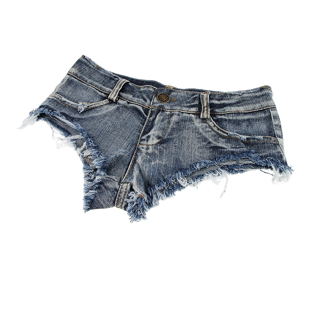 Sexy Womens Low Rise Mini Hot Shorts Ripped Jeans Micro Panties Thong Ebay 