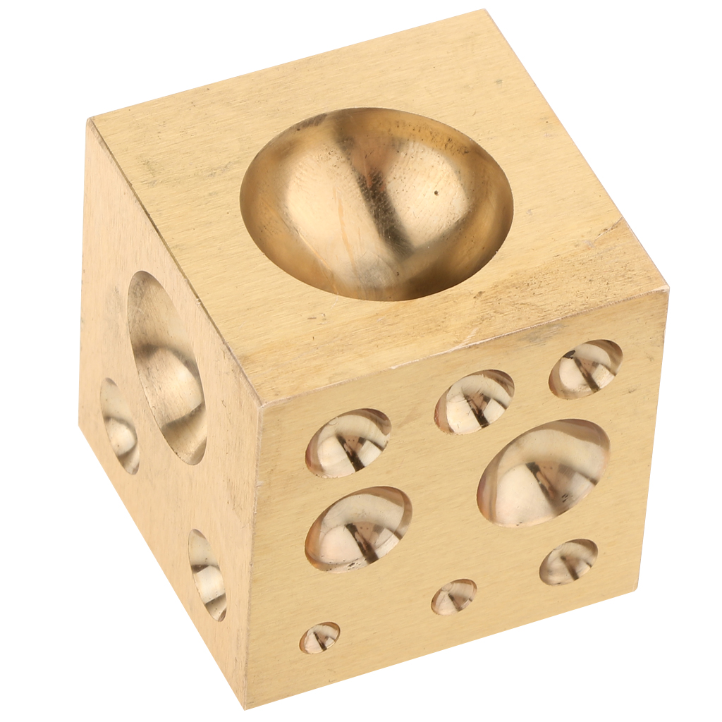 Jewelers Copper Dapping Block Square Punch Dome Jewelry Making Bench Tool