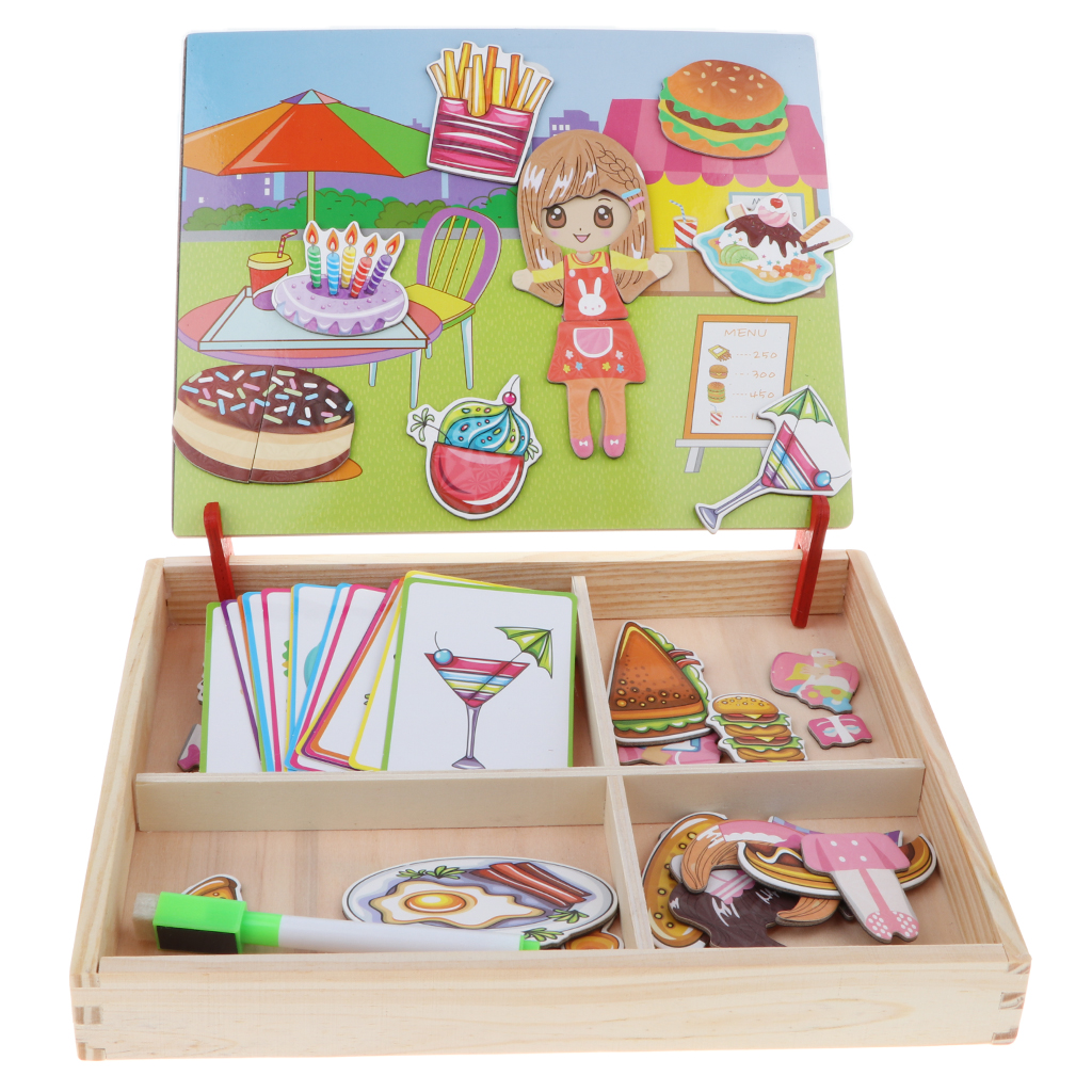Détails sur 2 IN One en bois puzzle magnétique et conseil d'écriture enfant jouet Détails sur 2 IN One en bois puzzle magnétique et conseil d'écriture enfant jouet