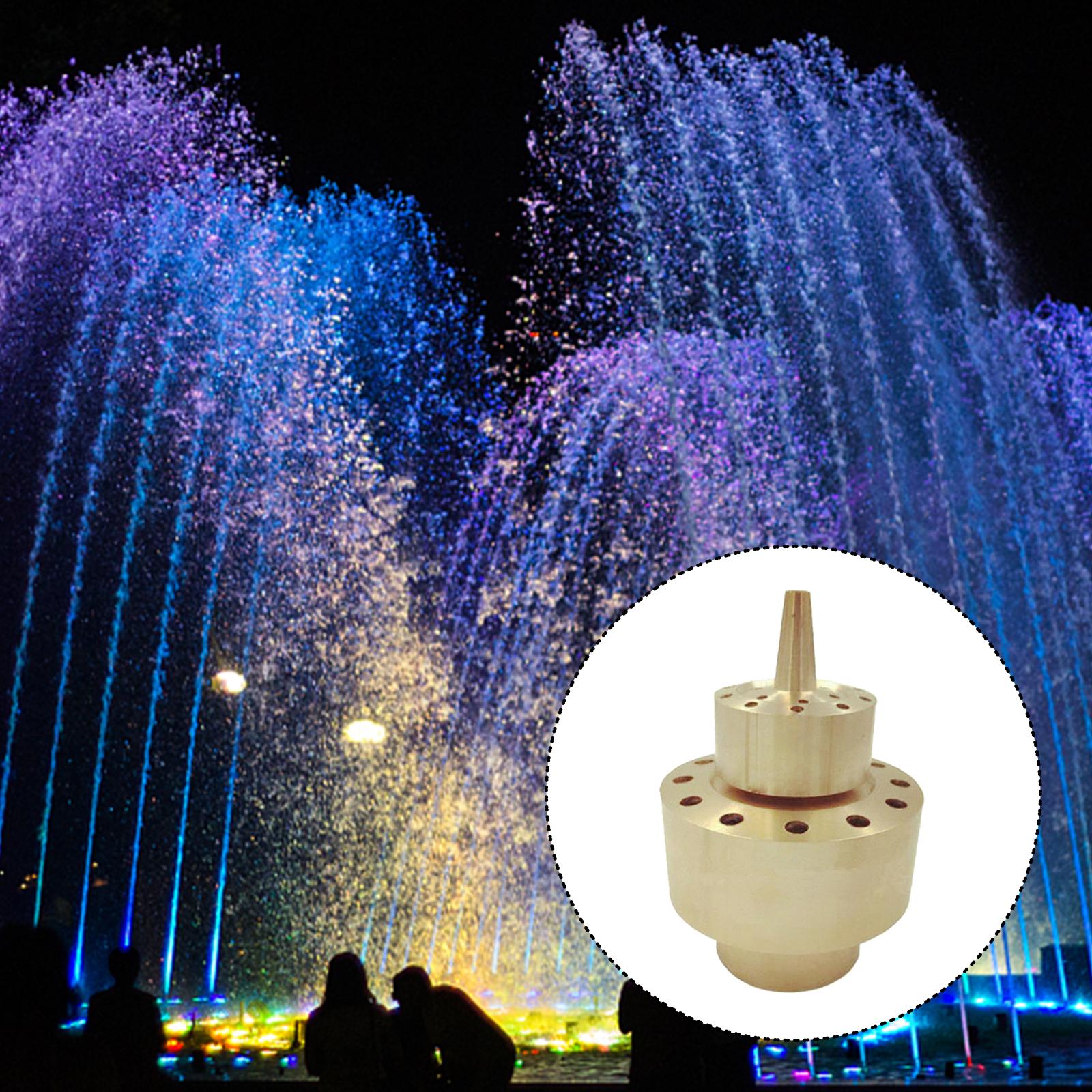 2xBrass 2-Layer Column Fountain Nozzle Sprinkler Sprink Spray Pond 1inch