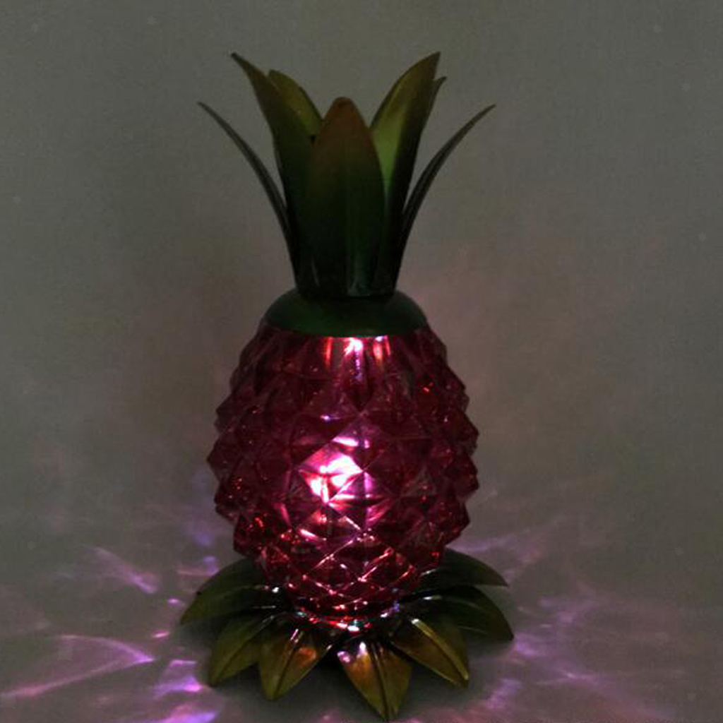 Pineapple Solar Powered LED Lantern Table Light Home Decor Ornament