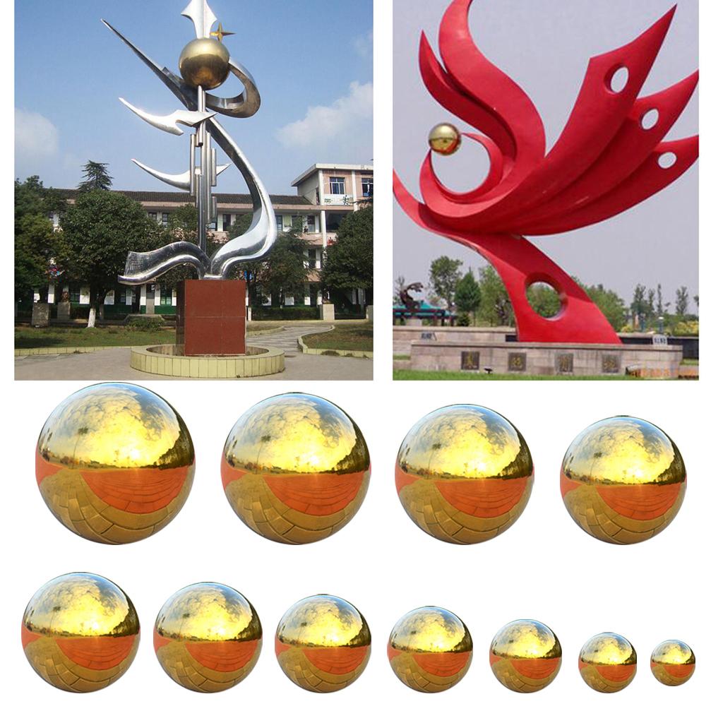 304 Edelstahl Hohlkugel Nahtlose Spiegel Dekokugeln Kugel Kugel Hausgarten Gold