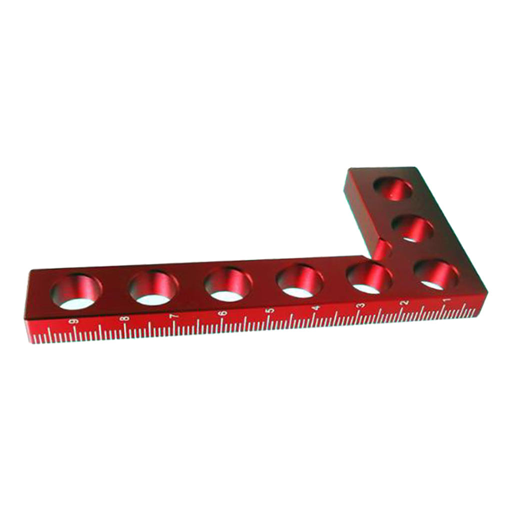 90 Degree Precision Woodworking Positioning Mini Square 100mm Metric_Red