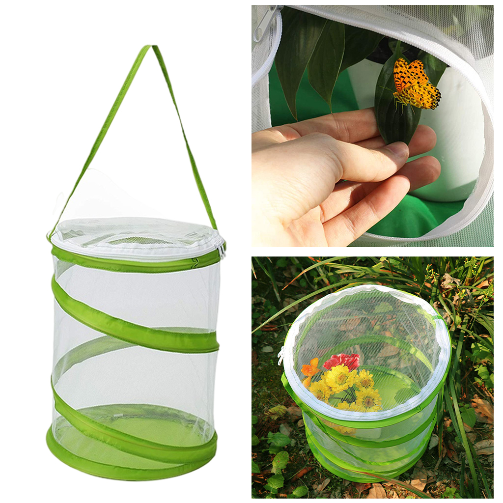 Insect and Butterfly Habitat Cage Collapsible Round for Children Large