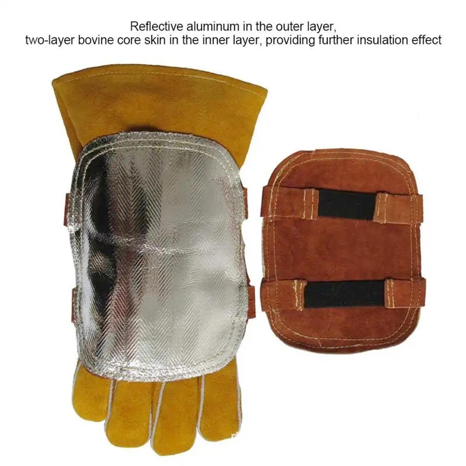 Hand Heat Shield Welding Gloves Pad for Cutting Metal Smelting Camping