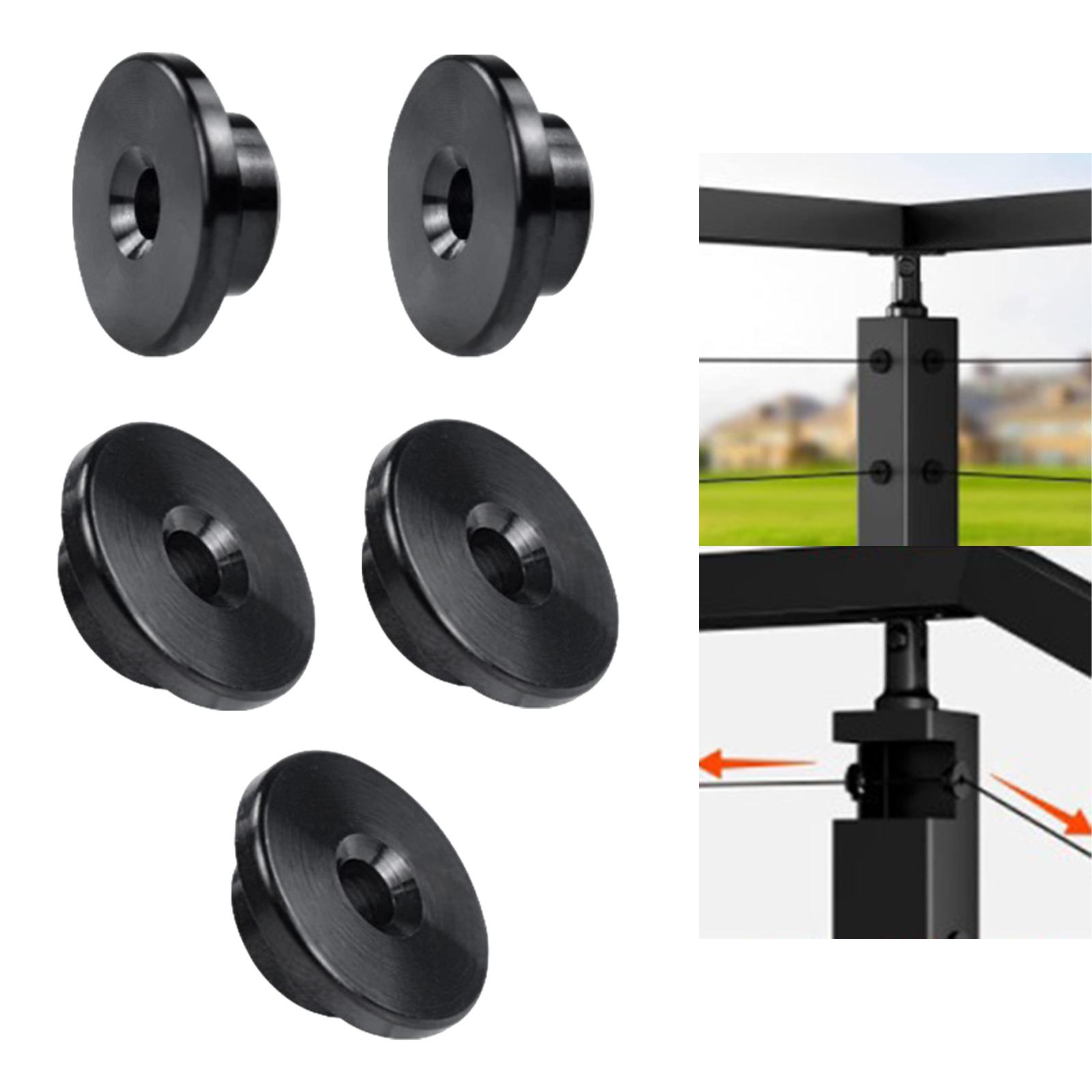 5Pcs Black Waterproof Sturdy Professional Stainless Steel Protective Sleeves