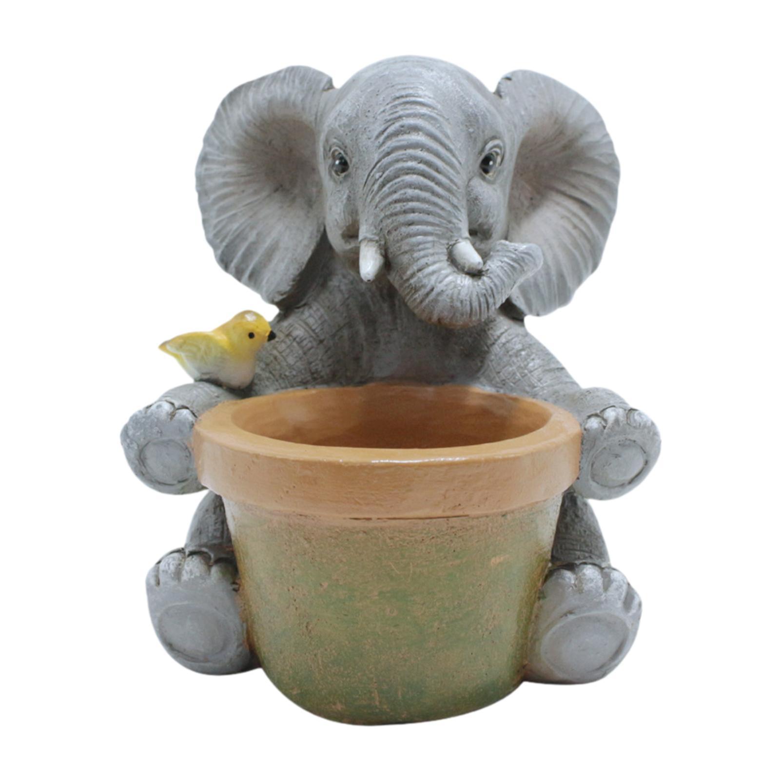 Garden Elephant Statue Planter