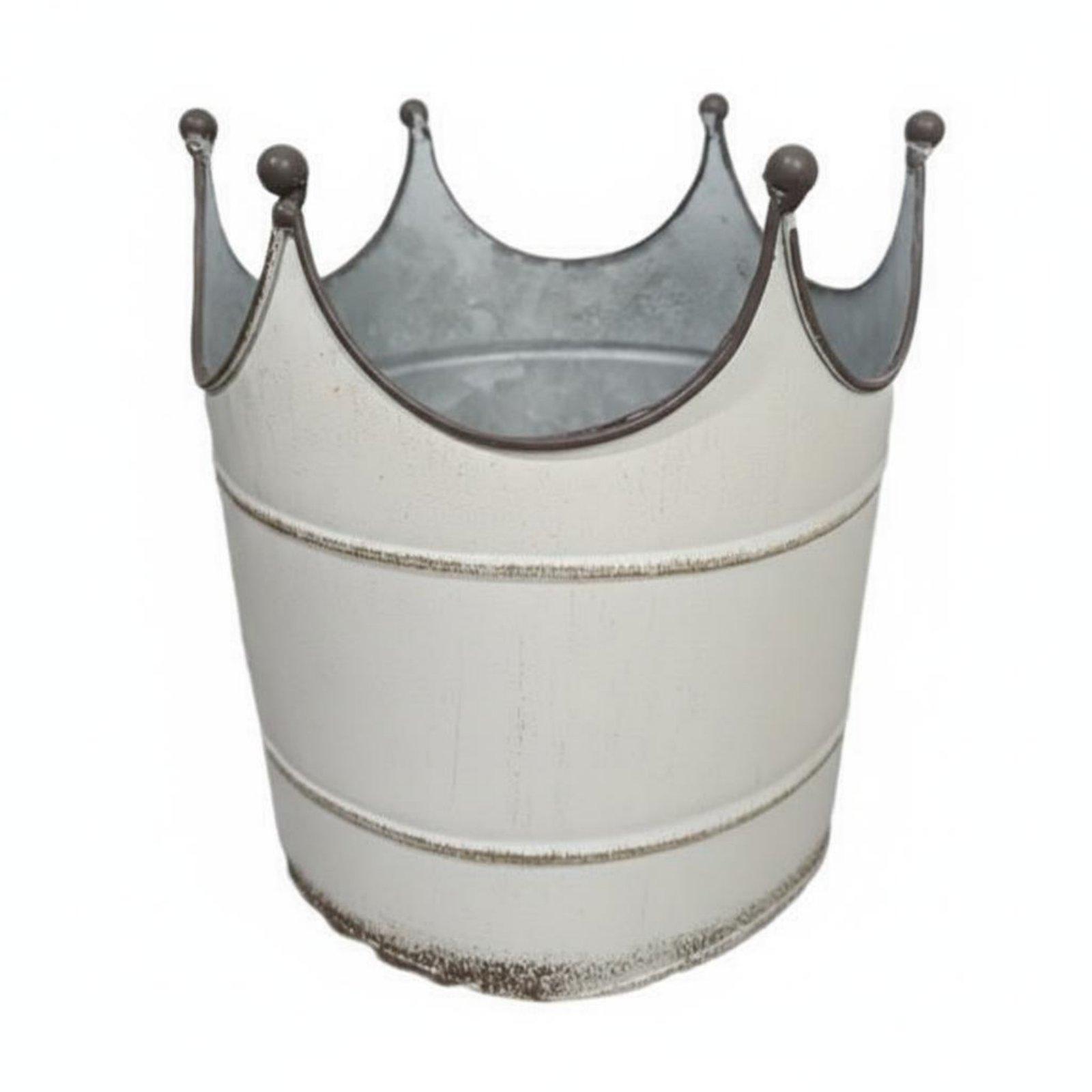 Iron Flower Container White