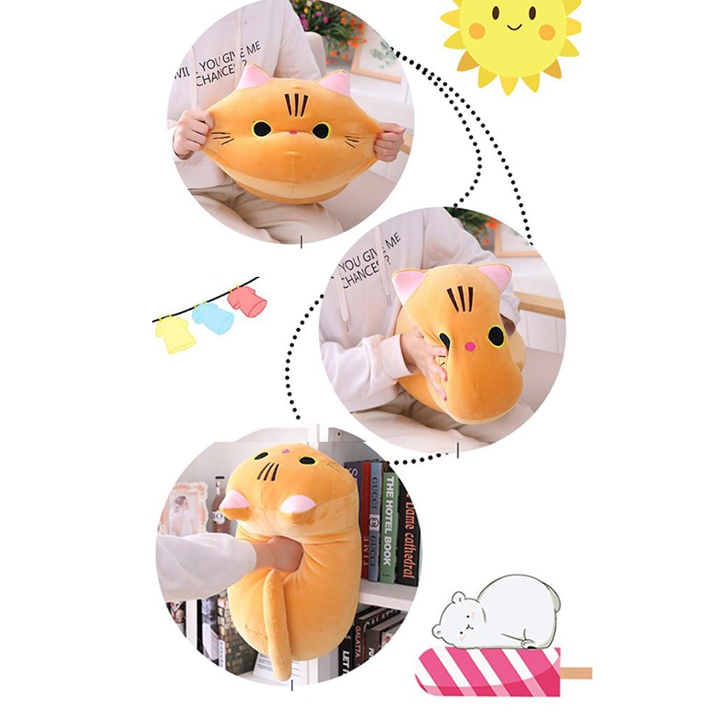 2x Cat Big Plush Hugging Pillow Soft Kitten Stuffed Animals Toy 