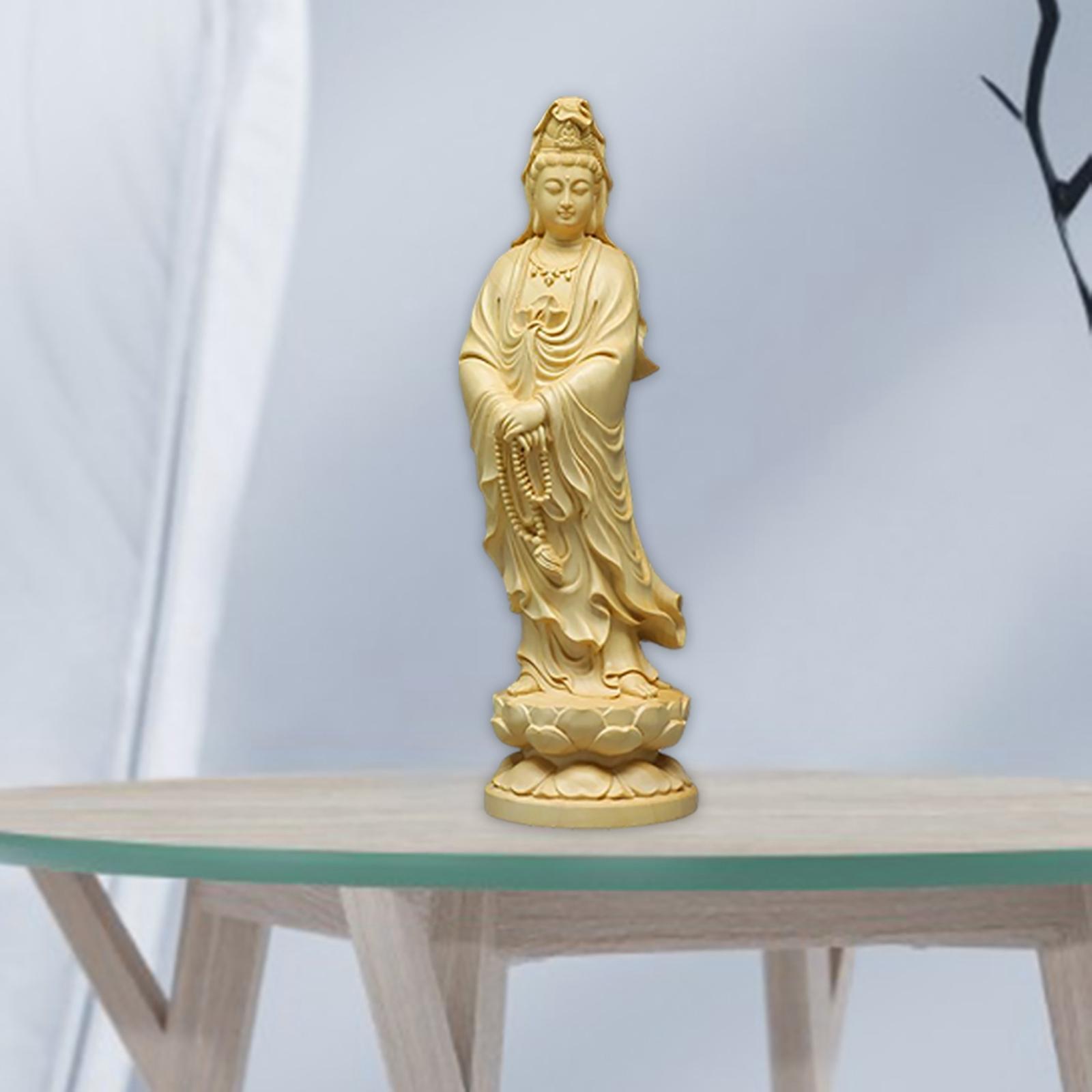 Guanyin Statue Bodhisattva Feng Shui for Living Room Tea House Collectibles