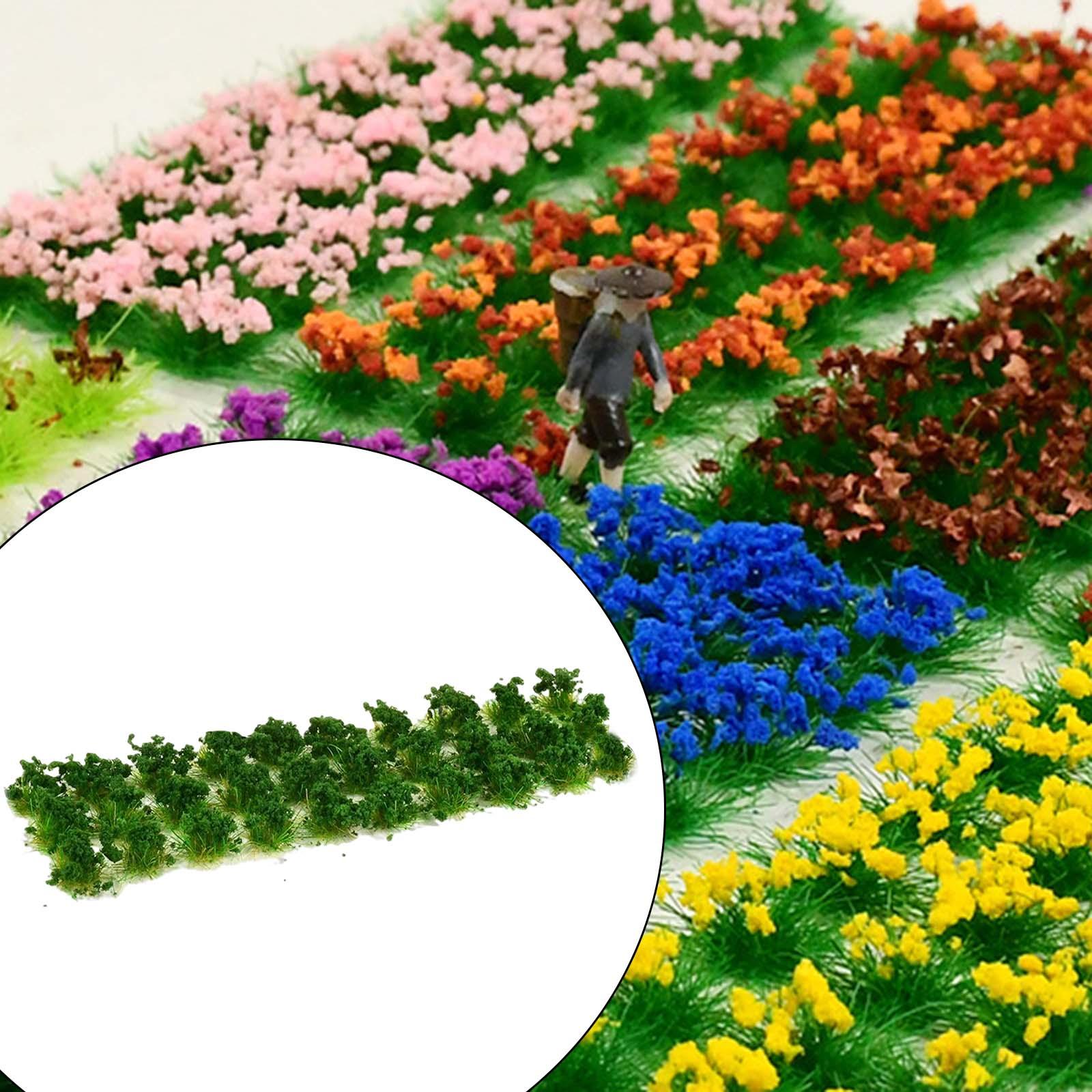 Cluster Grass Tufts Miniature Landscape Static Scenery Model Jungle Green