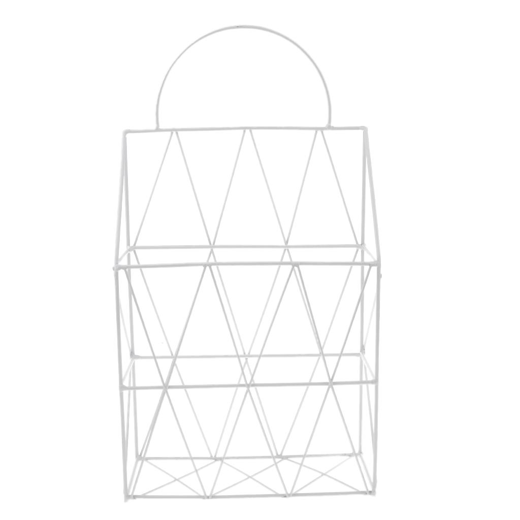 Multi-function Magazine Newspaper Storage Basket Book Holder Organizer White