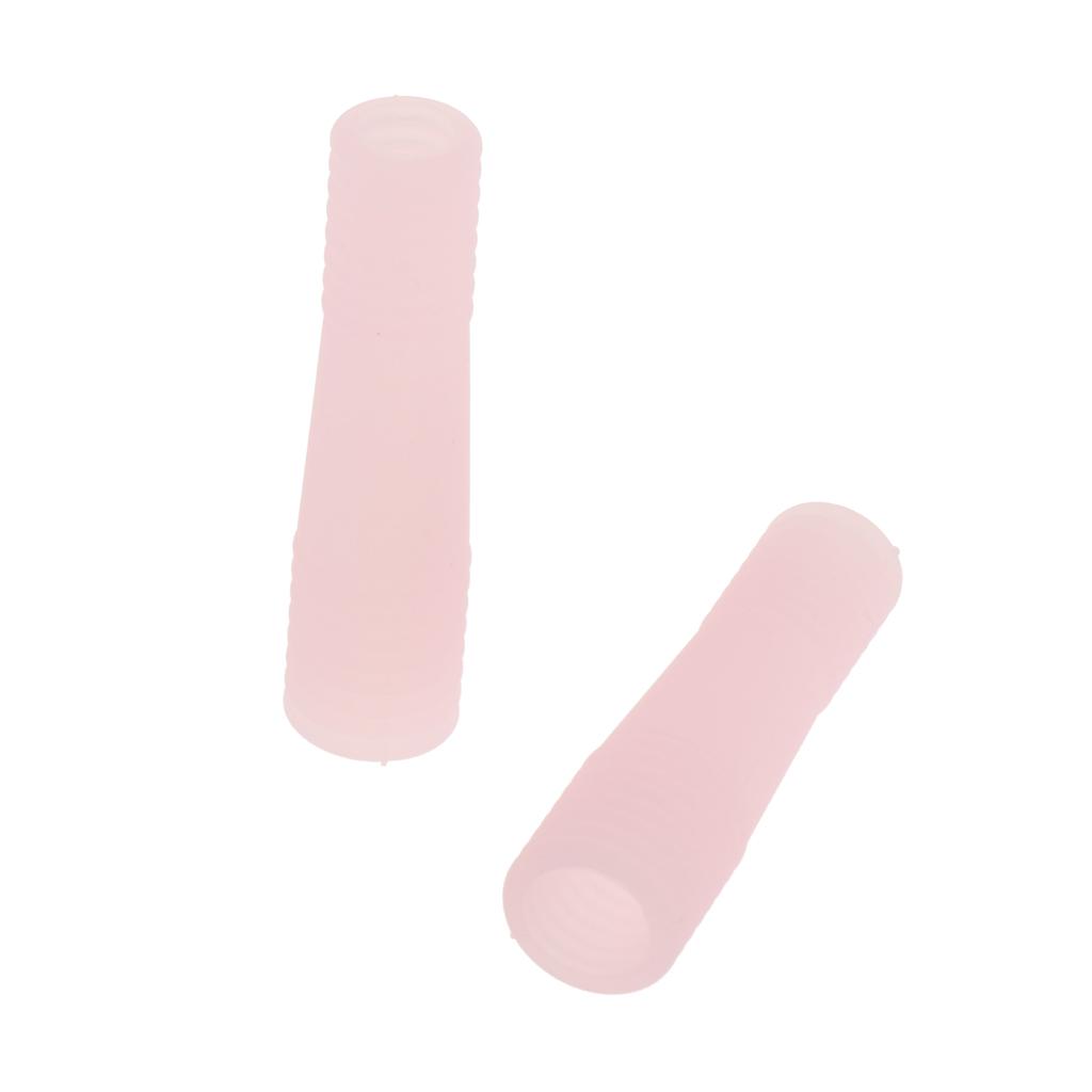 2x2 Pairs Silicone Cuticle Nipper Dead Skin Clipper Protective Cover Pink