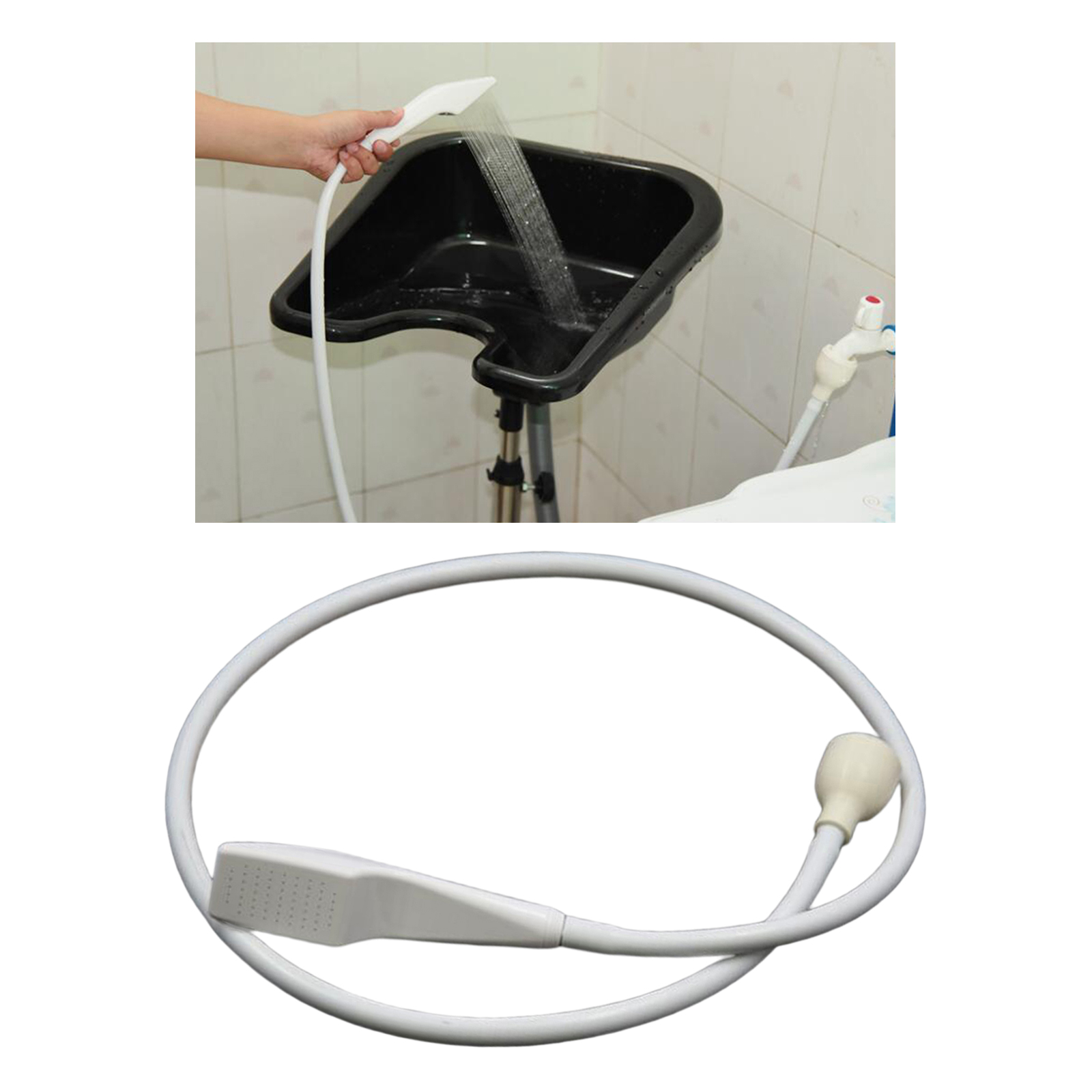 Single Tap Bathroom Tub Showerhead Head Hose Tool Push Sprinkler Attachment