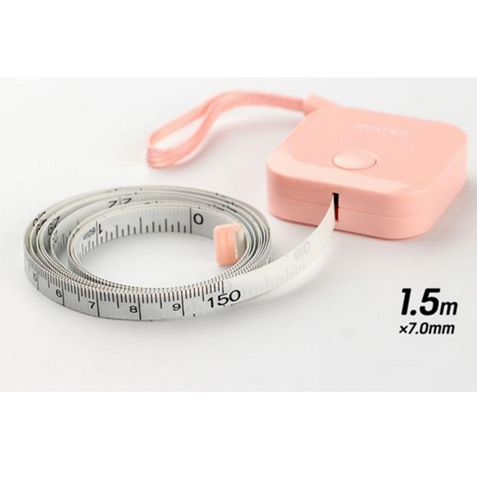 2xSoft Retractable Mini Tape Measure Tape Clear Marked White