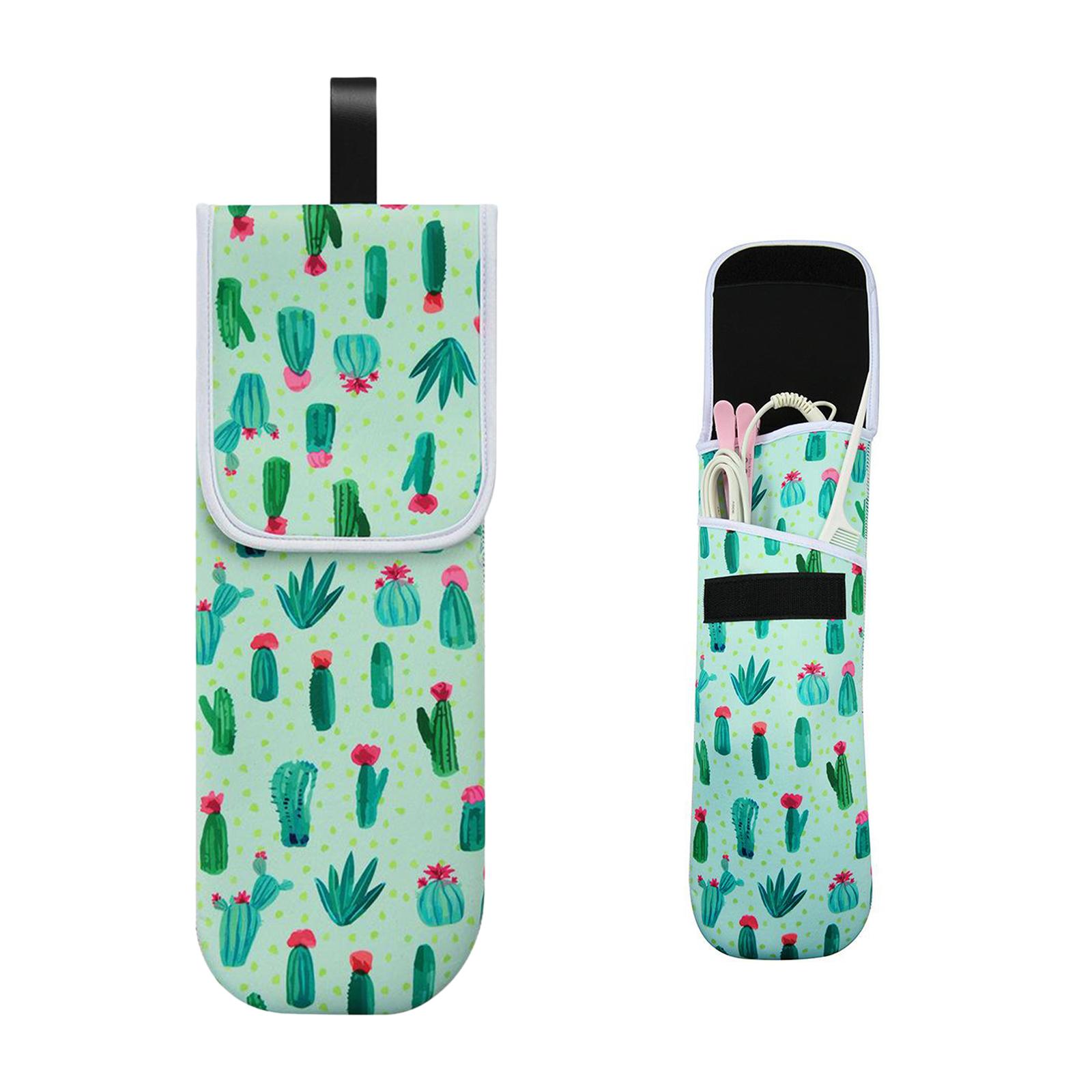 Travel Water-resistant Curling Iron Holder Cover Bag Carrying Green