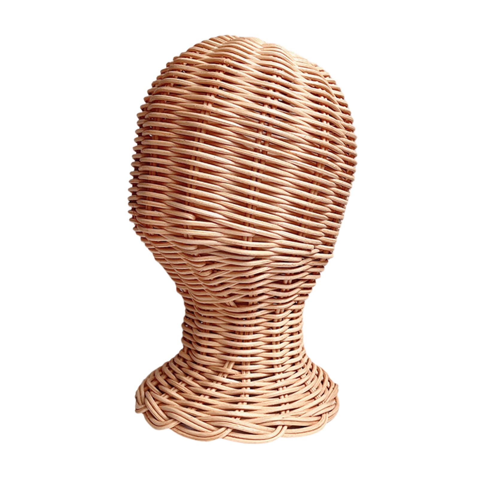 Rattan Manikin Head Display Stand