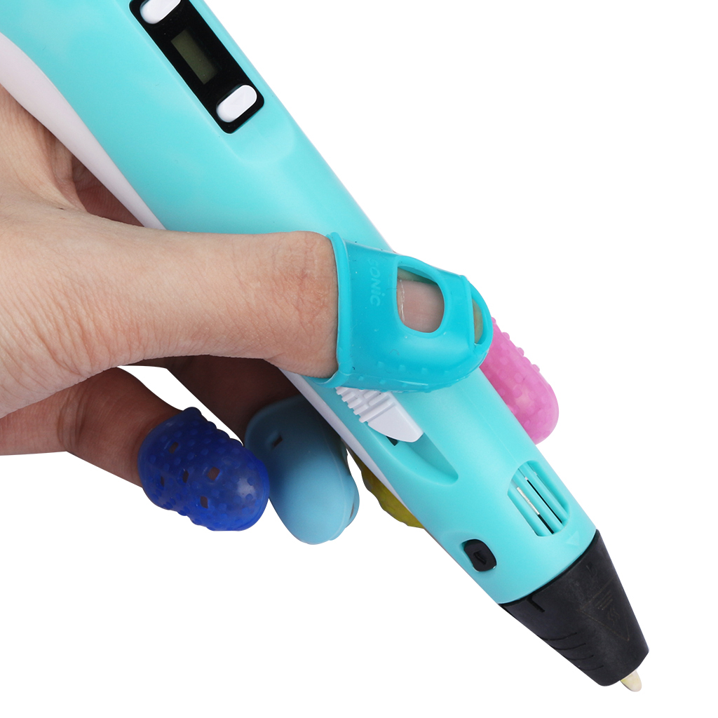 5x 3D Printing Pen Heat Insulation Finger Cover Protection Non-Slip Gloves