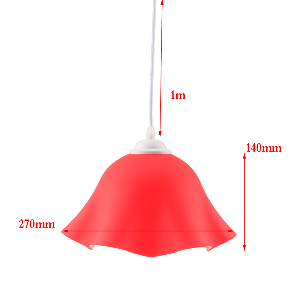 2x Modern Flower Shaped Ceiling Pendant Light Lamp Shade Chandelier Red