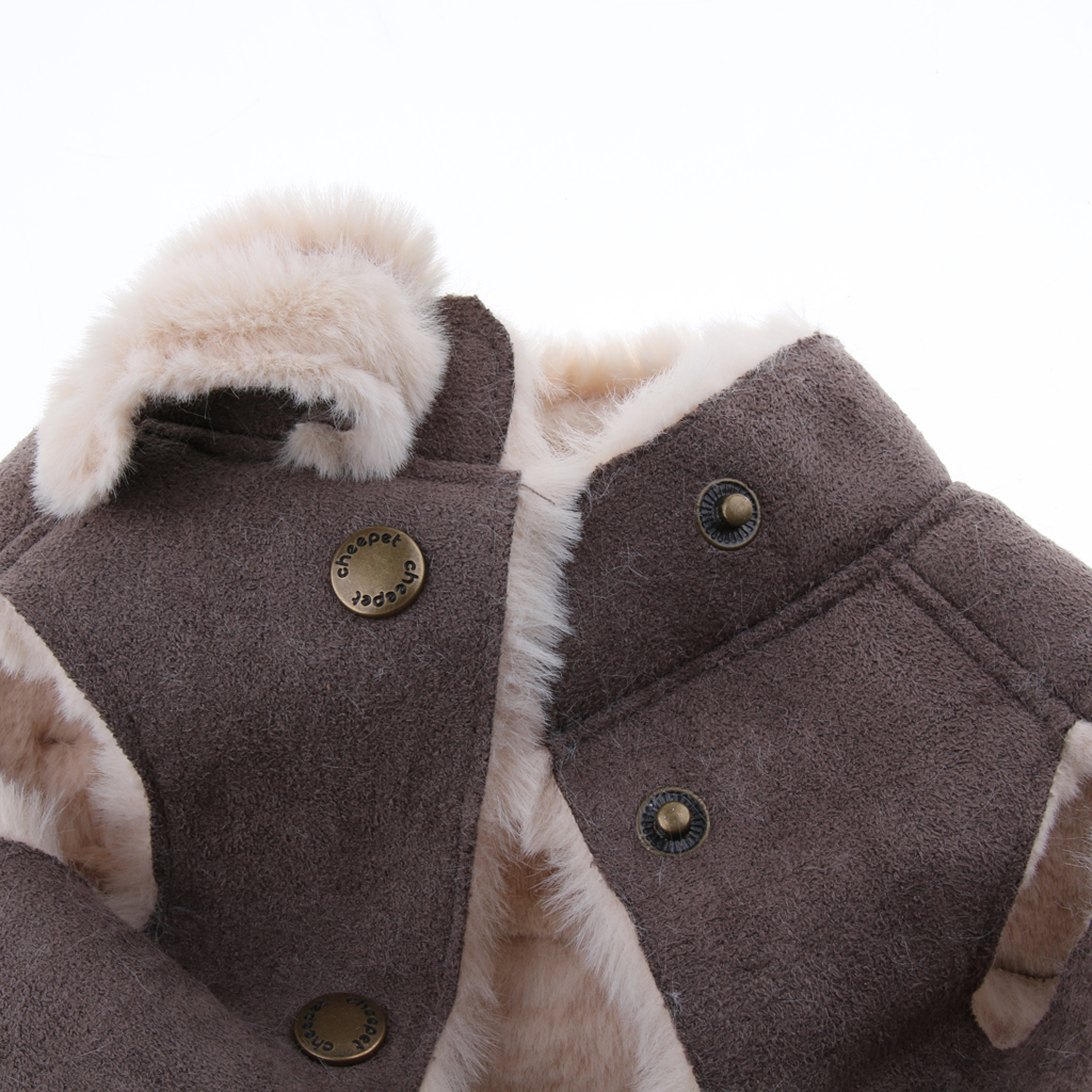 Haustier kleiner Hund Teddy Pudel winddicht Winter Plüsch Weste