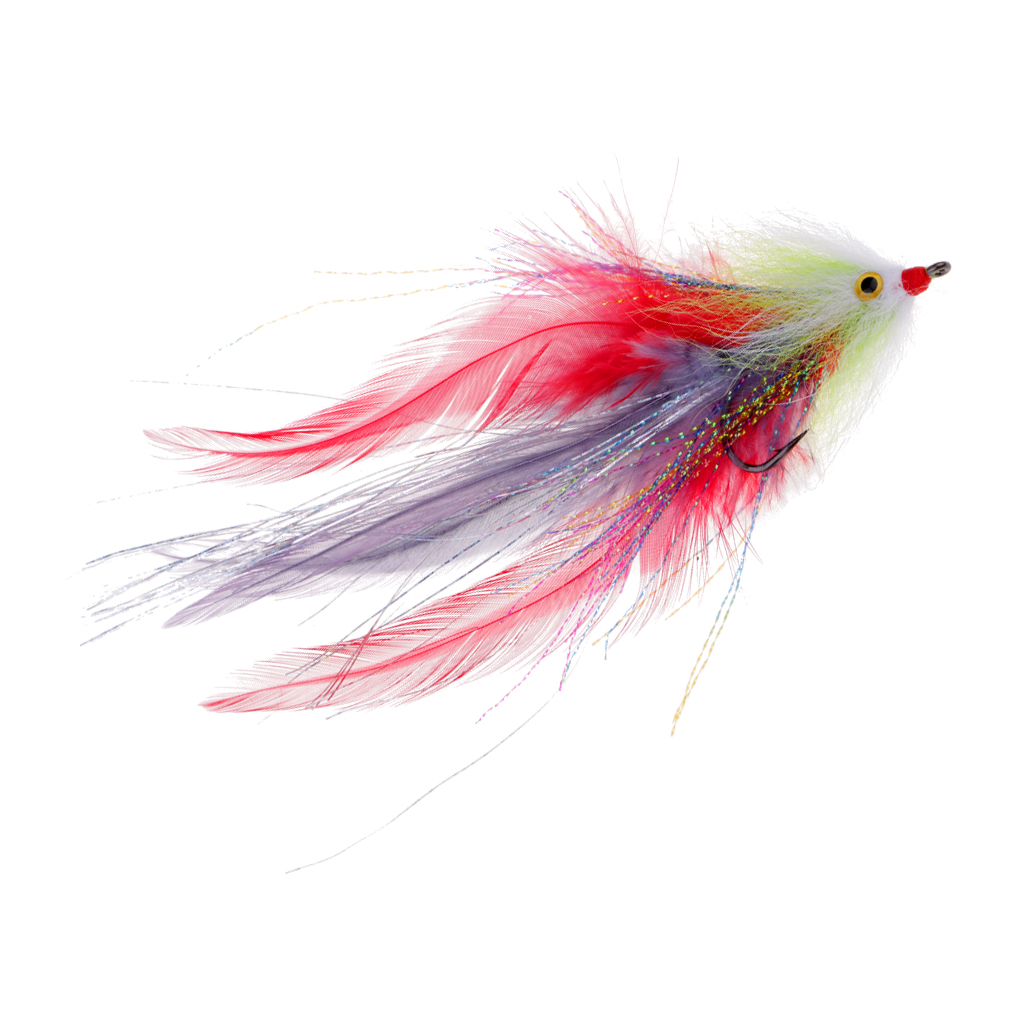 2Pcs Trout Salmon Steelhead Fly Fishing Simulation Streamer Flies Saltwater