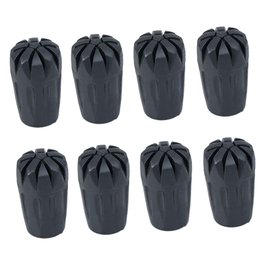 8pcs Rubber Replacement Tips Hiking Stick Walking Trekking Pole Protector