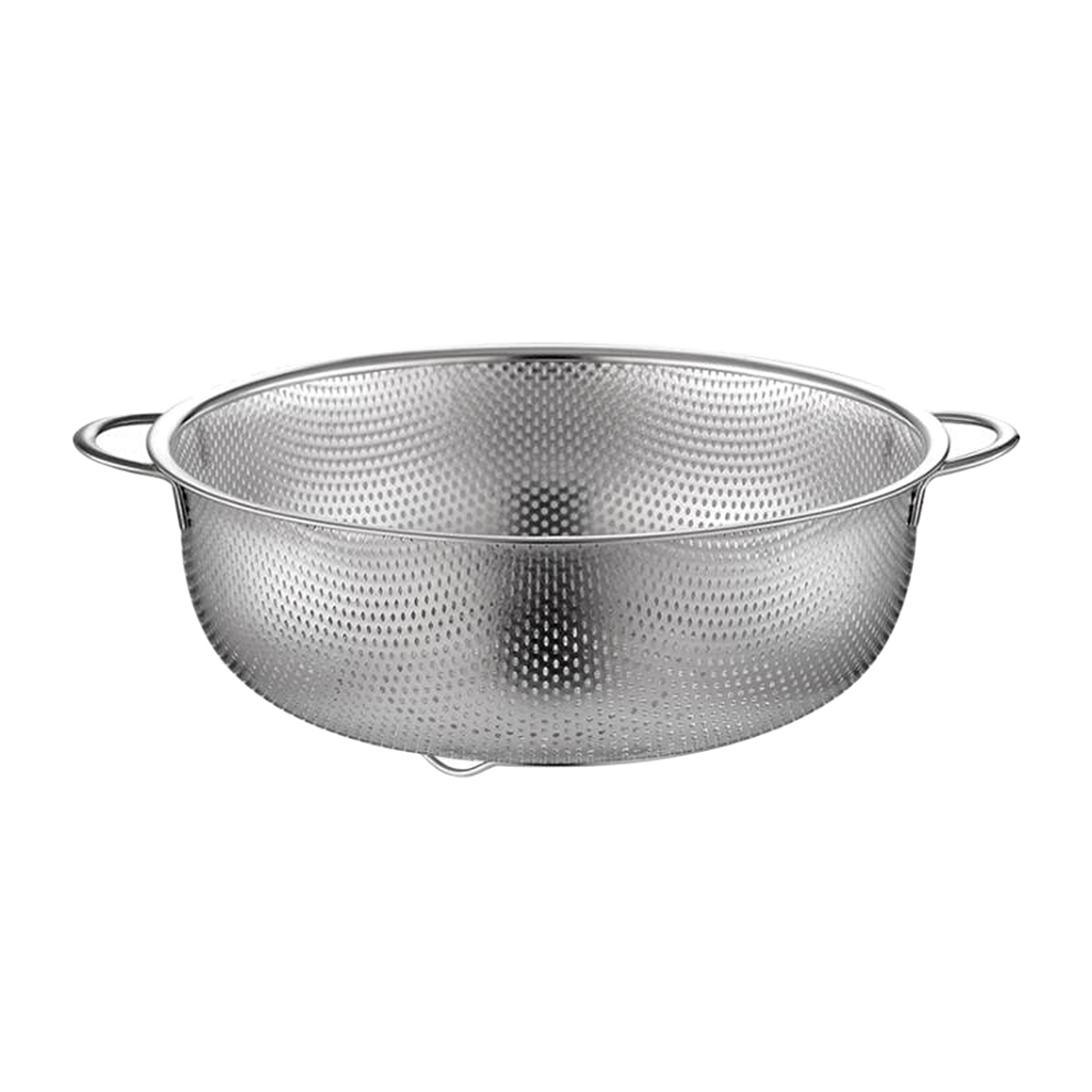 Colander Strainer Kitchen Sieve Stainless Steel Pasta Food Handle Mesh ...