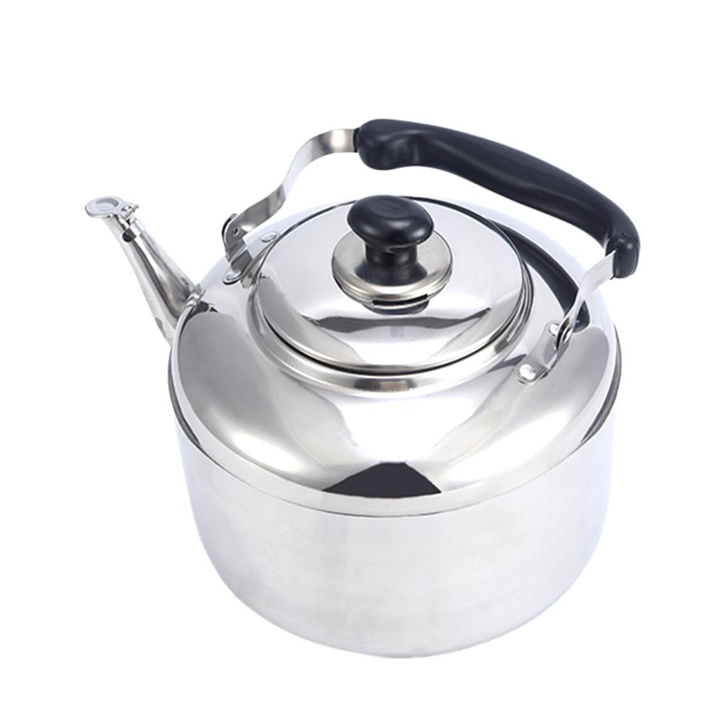 Stainless Steel Whistling Tea Kettle Coffee Kitchen Stovetop Induction 5L