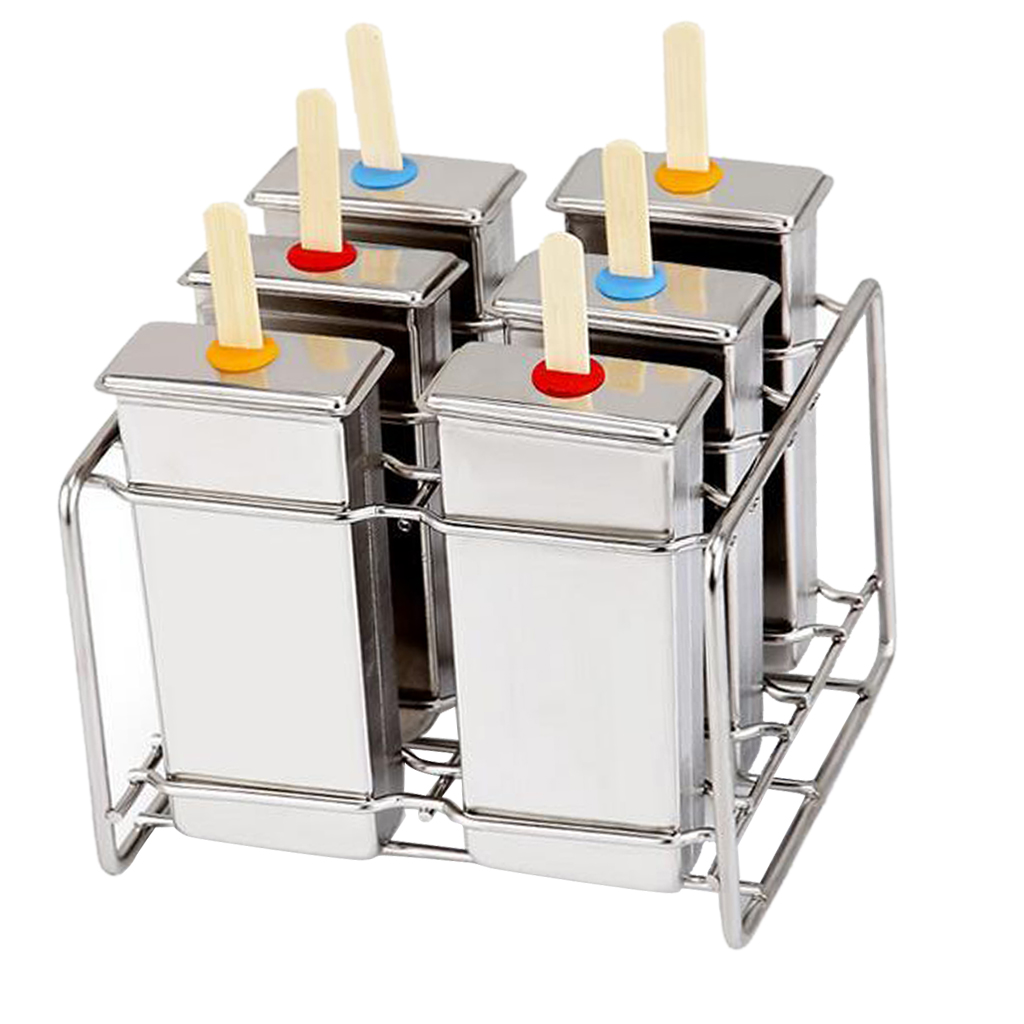 6 Cells Ice Pop Mold Popsicle Mould 6 Cell Flat