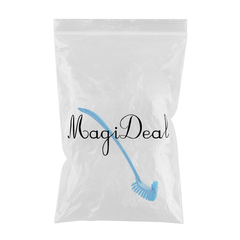 Long Handle Double-sided Toilet Brush Bathroom Cleaning Tool Gray