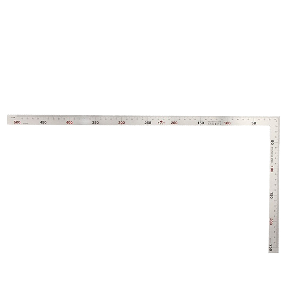 scale marks right angle double side l framing metal metric square ruler