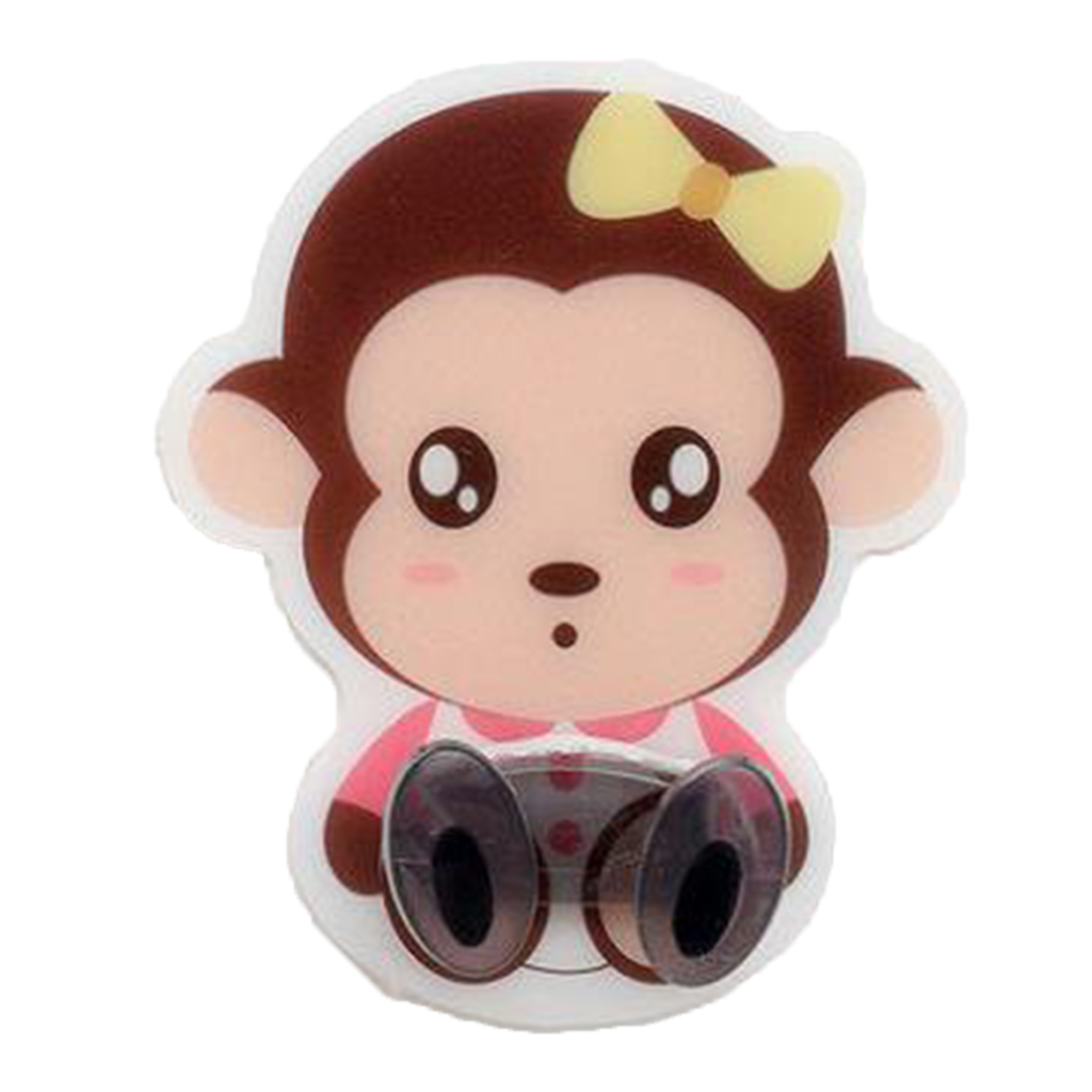 8pcs Cute Traceless Electrical Plug Hook Holder Home Wall Hanger Monkey