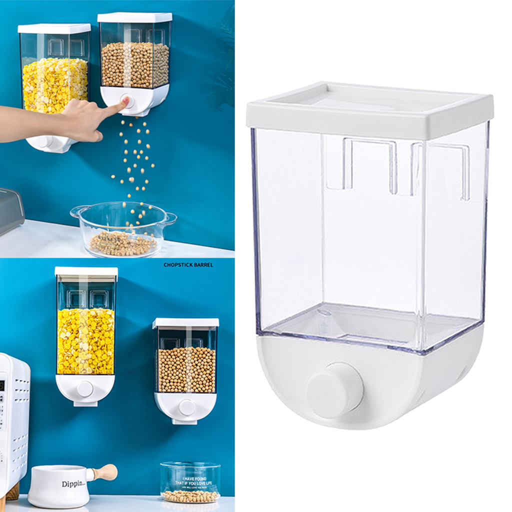 Kitchen Wall Mounted Cereal Dispenser Dry Food Storage Container  1000ml