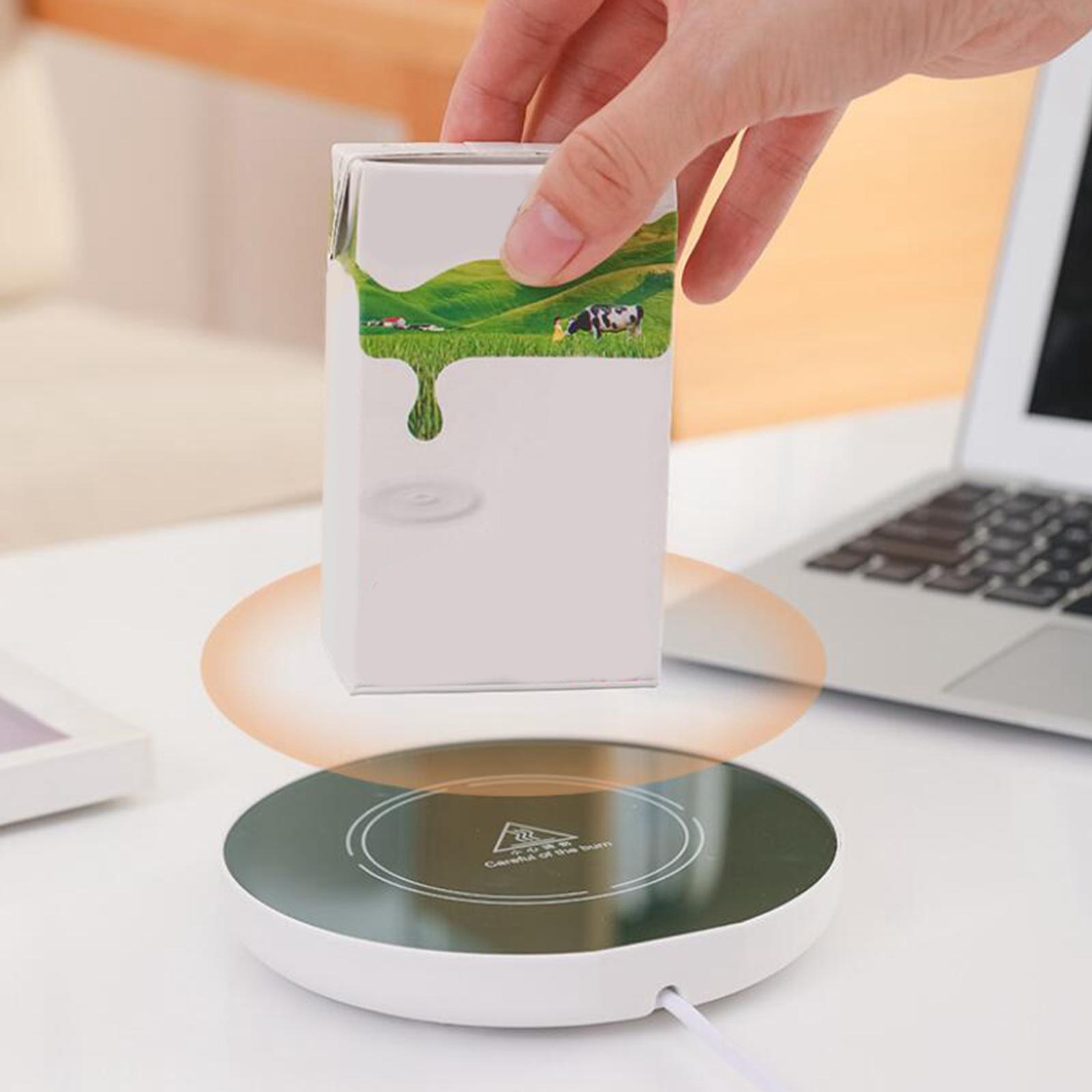 Beverage Warmer Tea Warmer Coaster Constant Temperature Round with Cup Green