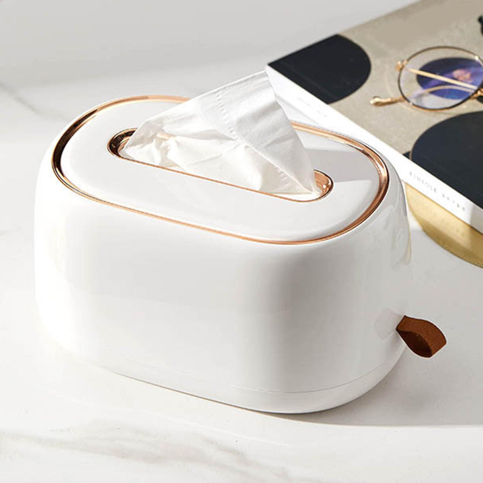 Tissue Holder Wall Mount Tissue Dispenser Box for Household White