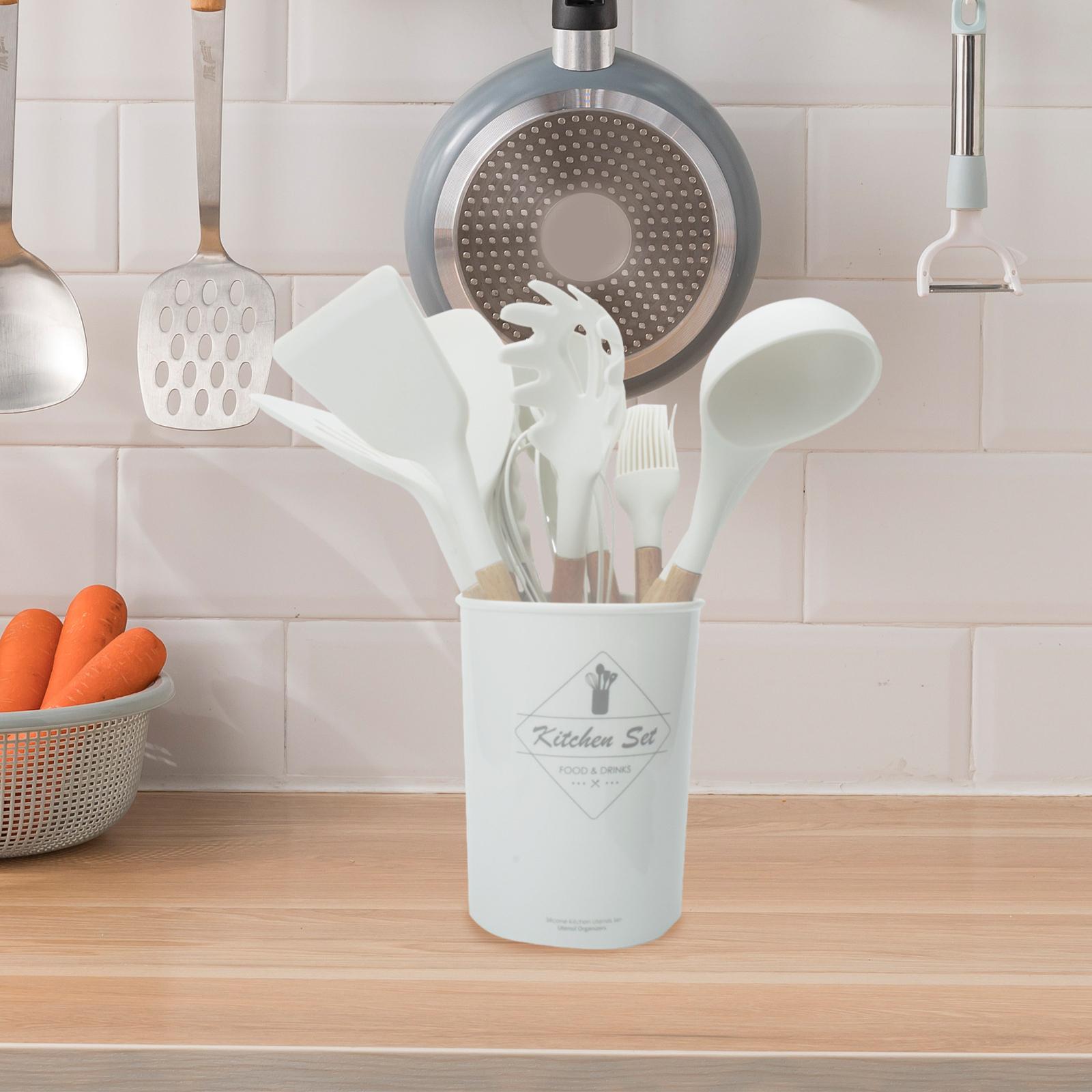 11 Pieces Silicone Cooking Utensils Set Kitchen Utensils Spoon Spatula Brush