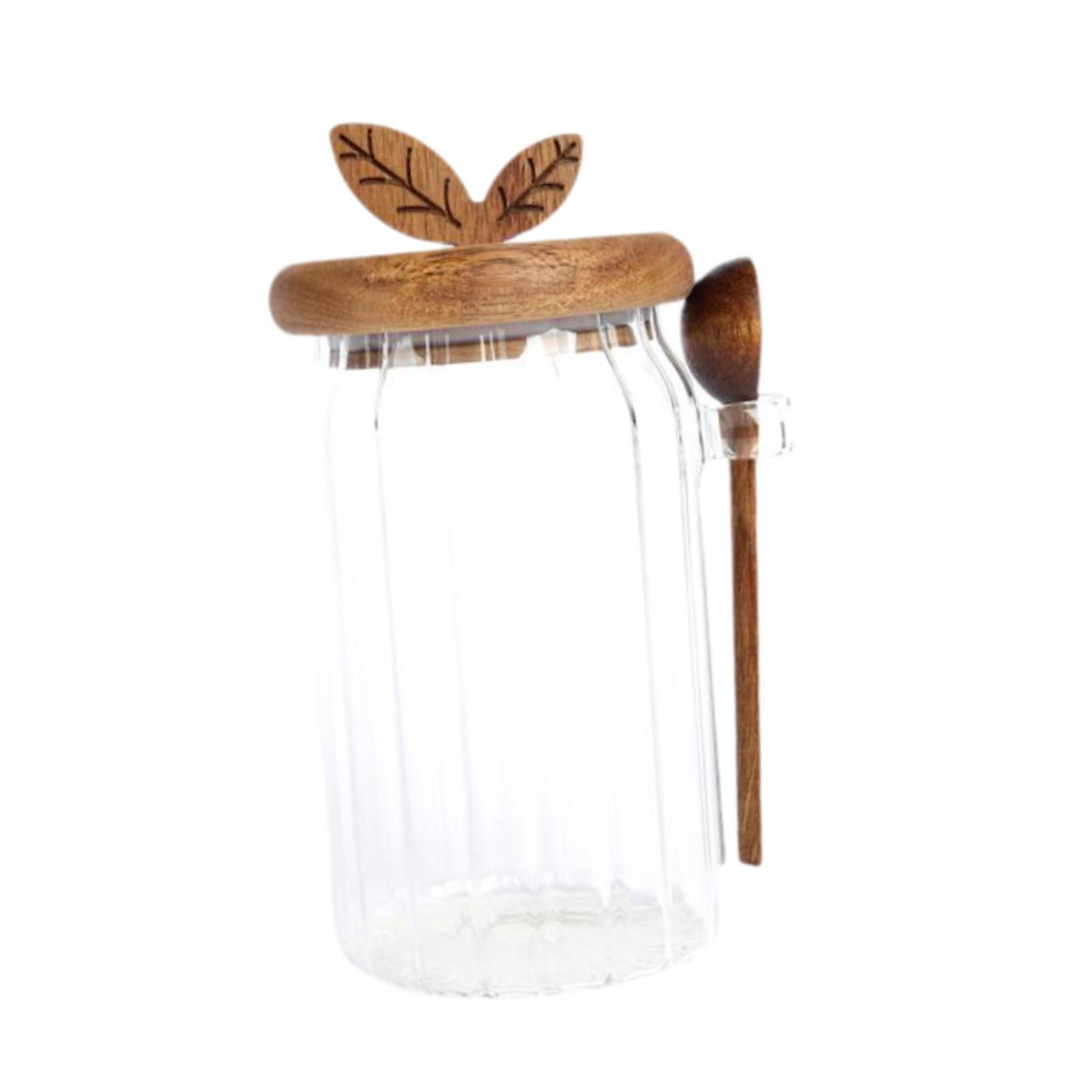 Glass Jar With Wooden Lid