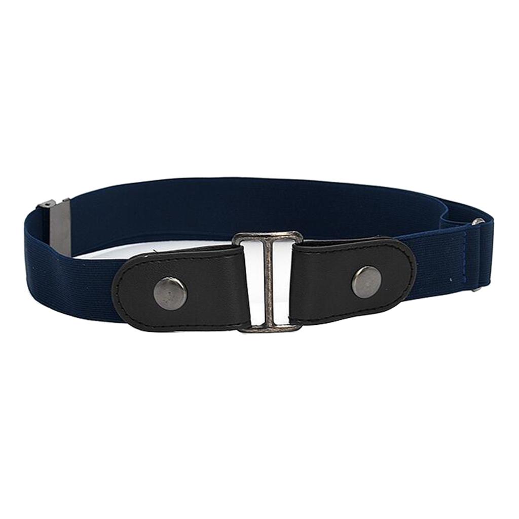 No Buckle Stretch Belt for Men and Women Dark Blue