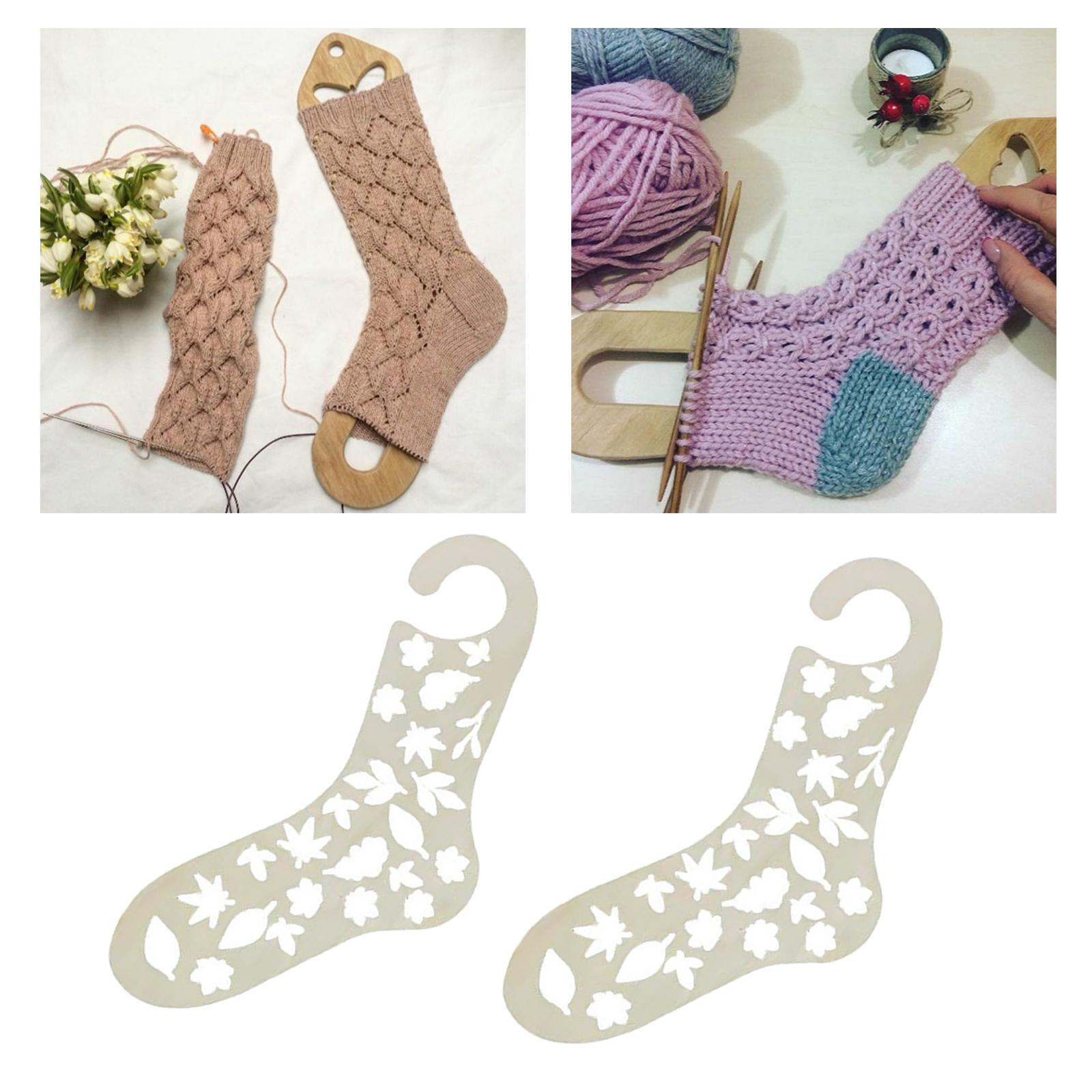 2 Pack Wooden Sock Blocker Stretchers Display Handmade Hand Knitting Mold B