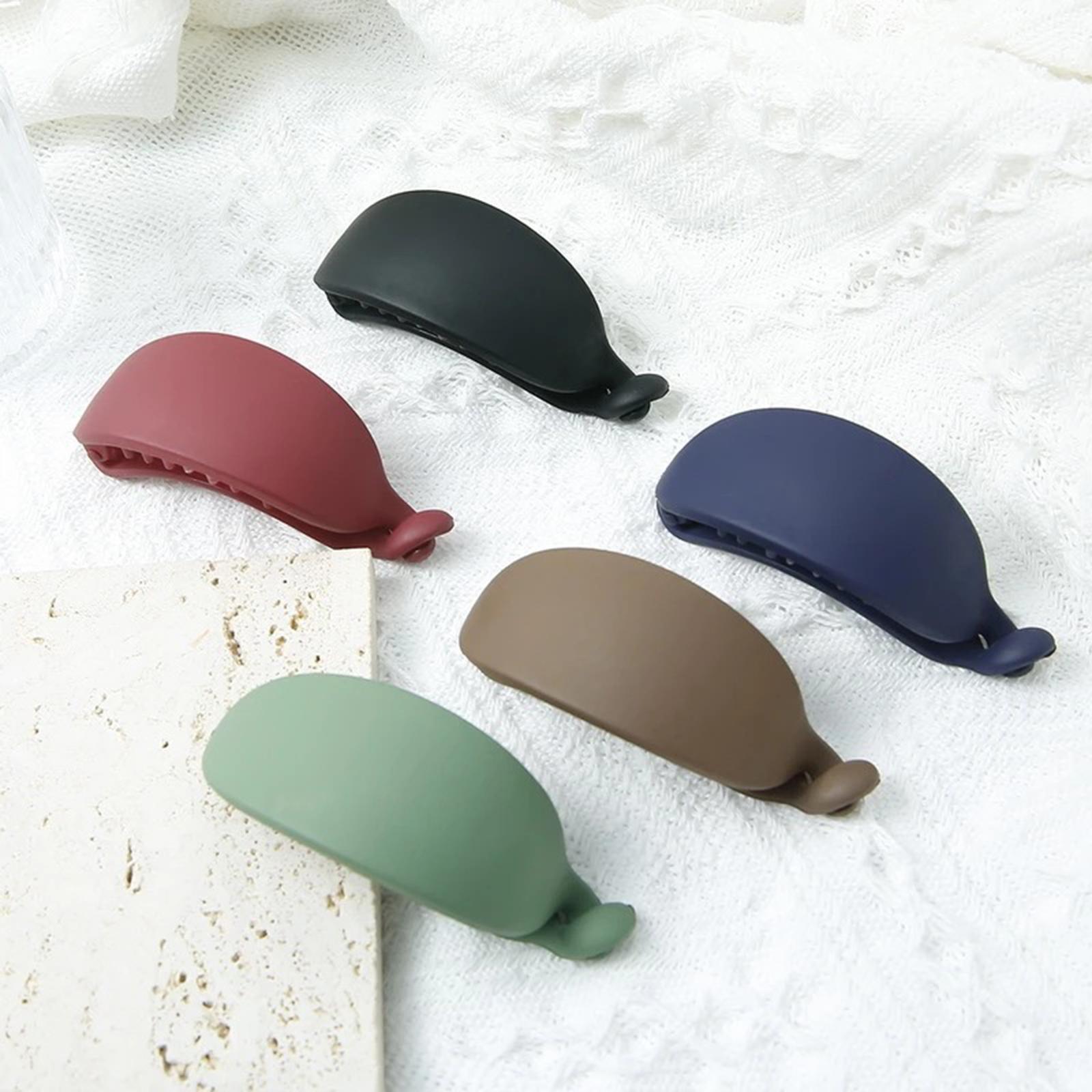 6xHair Clip Ponytail Holder Headdress Barrette Headwear for Women Dark Blue