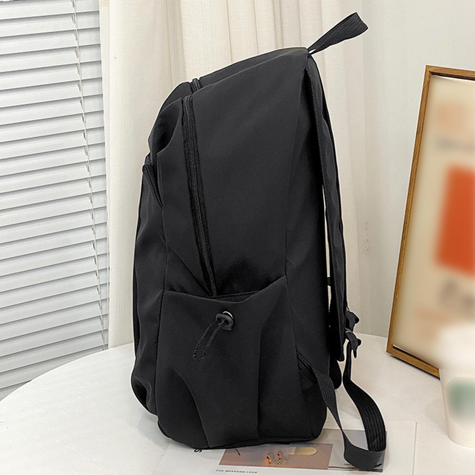 Laptop Backpack Durable Water Resistant Large Capacity Handbag Travel Bag Black