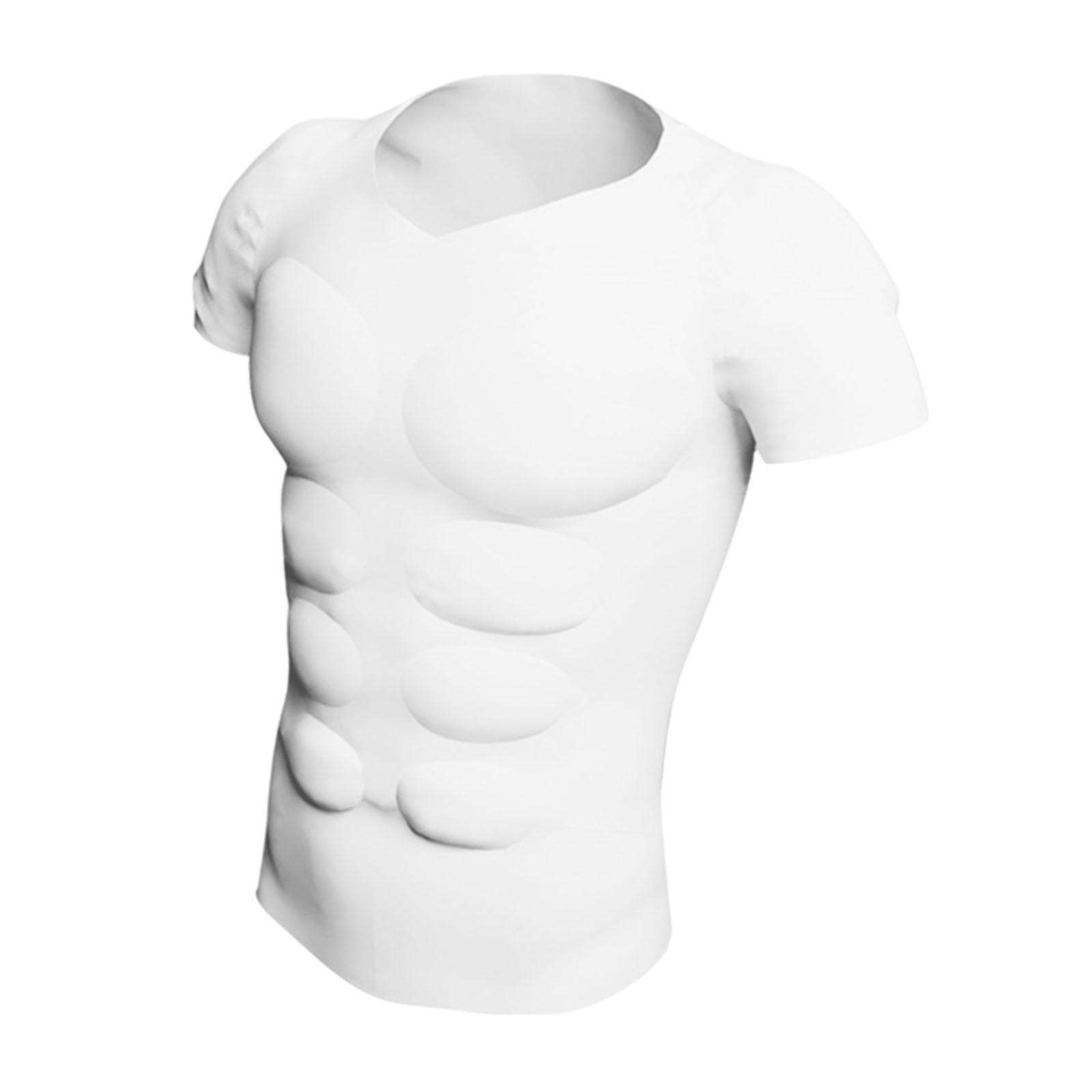 Fake Muscle Suit Shirt Men M