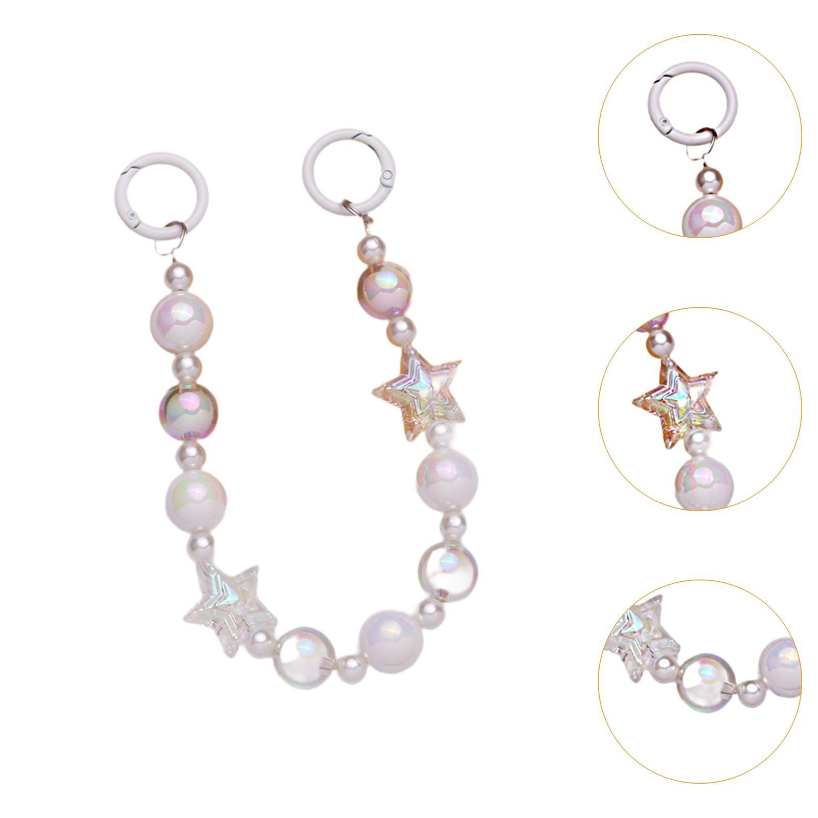 Beaded Purse Chain Extender Beaded Charm Chain with Clasp Beaded Phone Chain