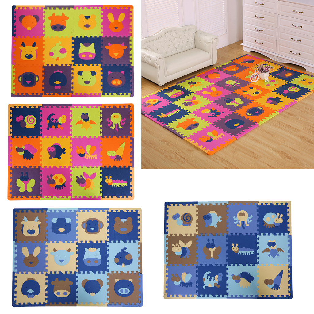 12pcs Kids Baby Safe Playground Puzzles Mats Floor Tiles Soft