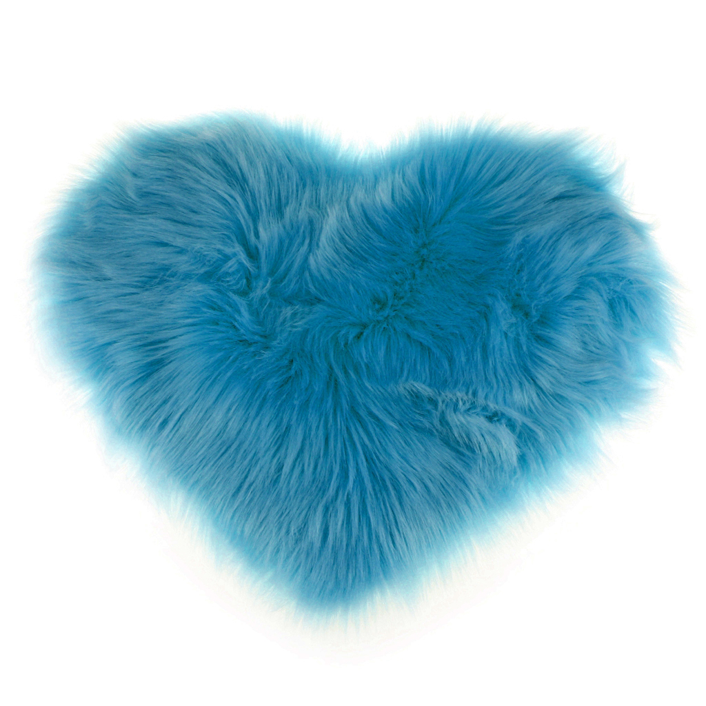 Artificial Wool Soft Plush Sofa Pillow Case Cushion Cover Blue