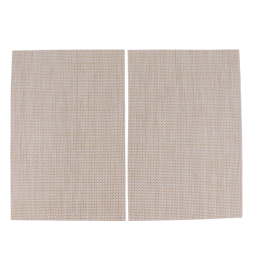 2pcs Anti-slip Table Mat Heat Pad Coaster Kitchen Dining Placemat Khaki